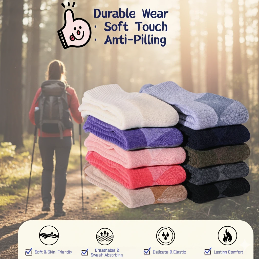 Women's Mid-Calf Merino Wool Socks