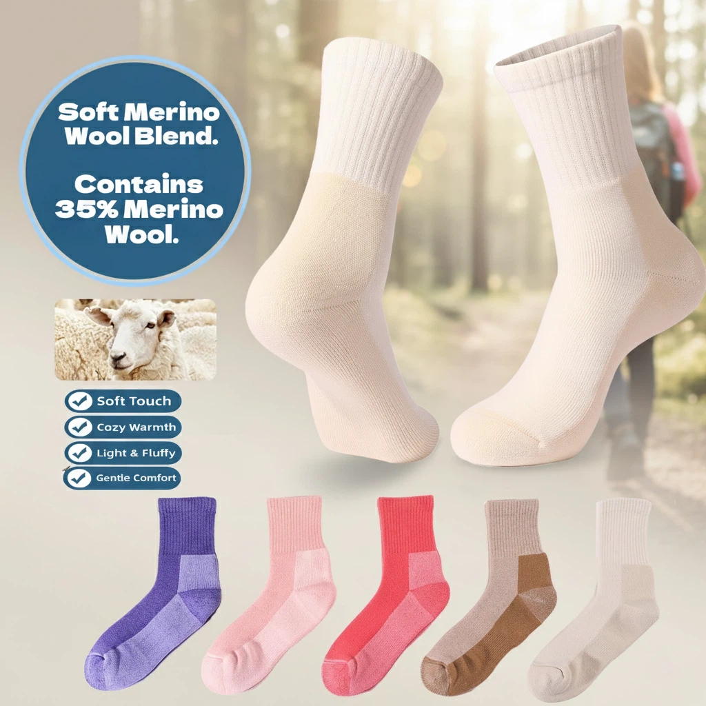 Women's Mid-Calf Merino Wool Socks