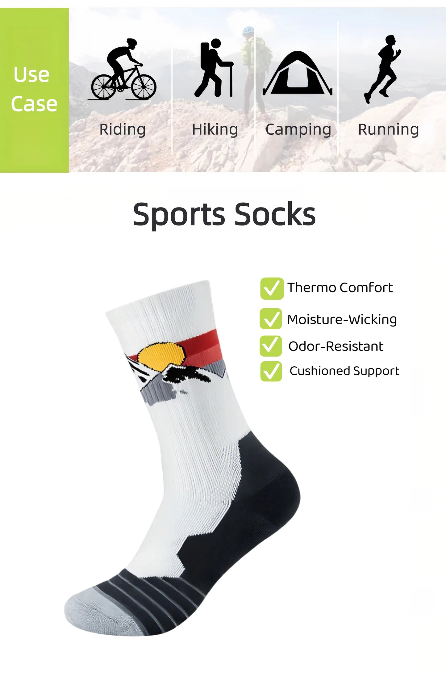 Women’s Merino Wool Outdoor Crew Socks
